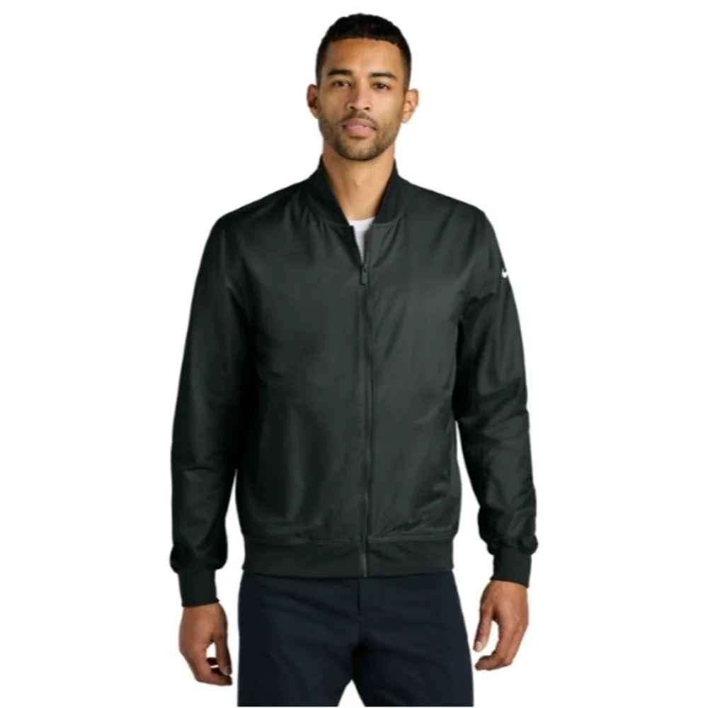 Nike Black Full Zip Up Bomber Jacket Size Medium